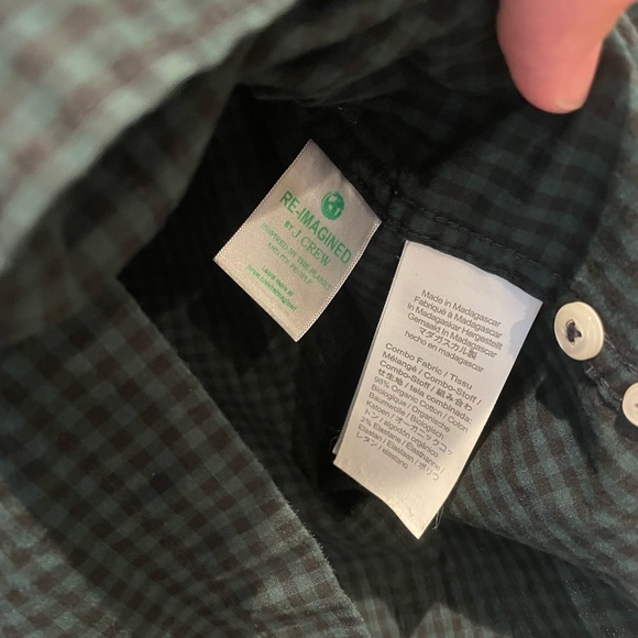 Jcrew men’s green plaid button down shirt, slim fit size S - Picture 5 of 5